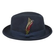 Mens Broner Wool Hat Classic Soft Fedora SCORSESE 73-784 Navy Blue