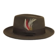Mens Broner Wool Hat Classic Soft Fedora STREETWISE 73-042 Brown