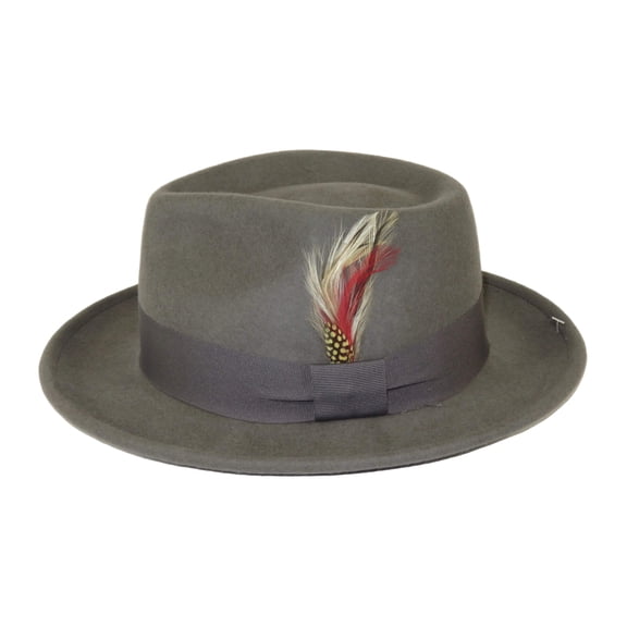 Men's Broner Wool Hat Classic Soft Fedora STREETWISE 73-043 Steel Grey
