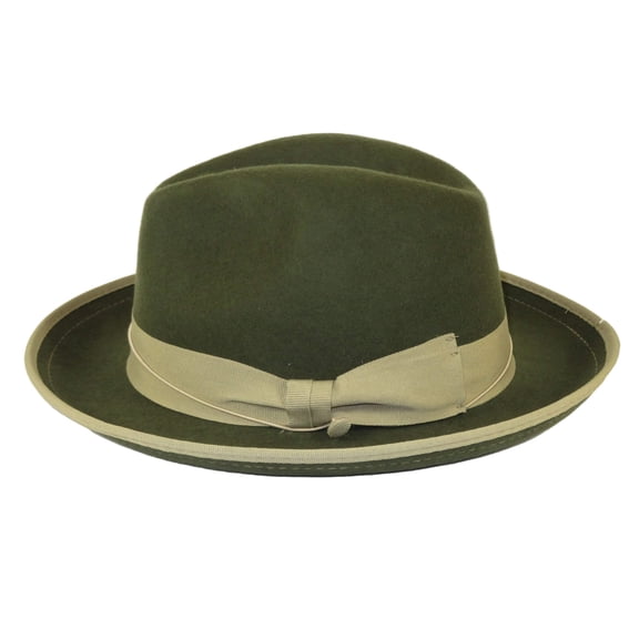 Men's Broner Wool Hat Classic Soft Fedora Swanky 73-147 Olive Green