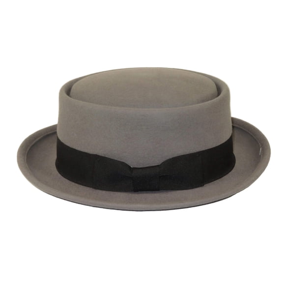 Men's Broner Wool Hat Pork Pie Classic Soft Light Weight 73-5203 Grey
