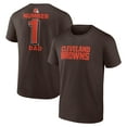 thumbnail image 1 of Men's Brown Cleveland Browns #1 Dad Jersey T-Shirt, 1 of 3
