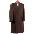 thumbnail image 1 of Men's Brown Double Breasted Wool Blend Overcoat Alberto DB-COAT, 1 of 1