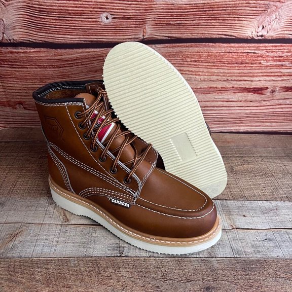 Men's Brown Lace-Up Work Boots 100% Genuine Leather Boots