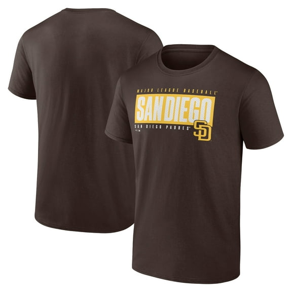 Men's Brown San Diego Padres Blocked Out T-Shirt