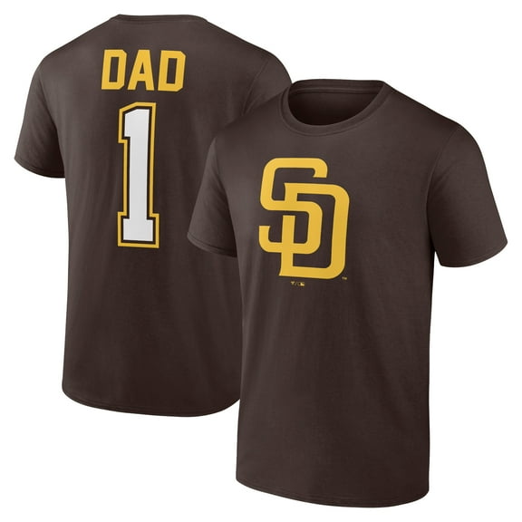 Men's Brown San Diego Padres Father's Day #1 Dad T-Shirt