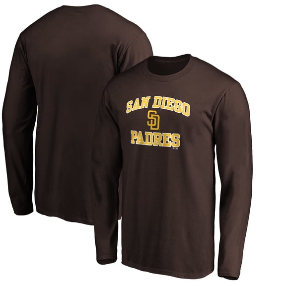 Men's Brown San Diego Padres Team Heart & Soul Long Sleeve T-Shirt