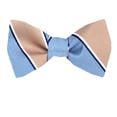 thumbnail image 1 of Men's Brown Taupe Ecru Silk Self Tie Bowtie Tie Yourself Bow Ties, 1 of 2
