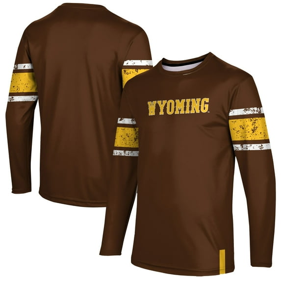 Men's Brown Wyoming Cowboys Long Sleeve T-Shirt