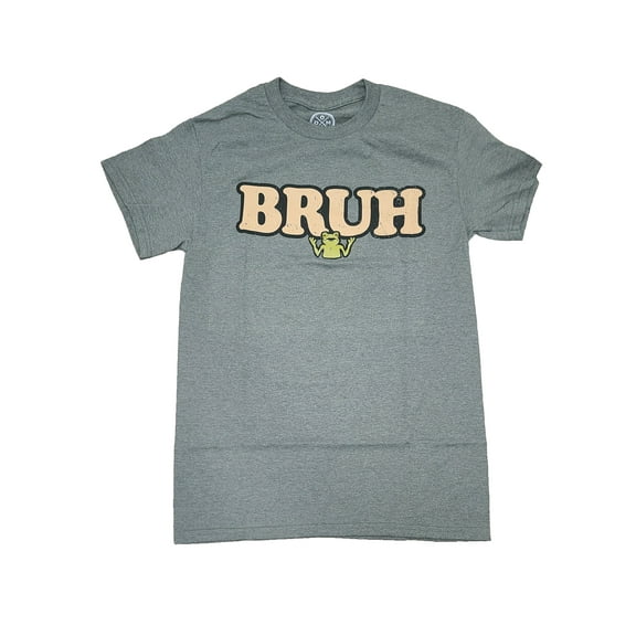 Men's Bruh Frog Heather Green Graphic T-Shirt - Large