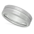 thumbnail image 1 of Men's Brushed Cobalt 6.9mm Comfort Fit Ring w/Polished Center Groove, Size 9, 1 of 7
