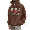 thumbnail image 1 of Men's Buffalo Football Hoodie Comfortable, Warm, and Stylish Pullover Sweatshirt with Front Pocket, 1 of 4