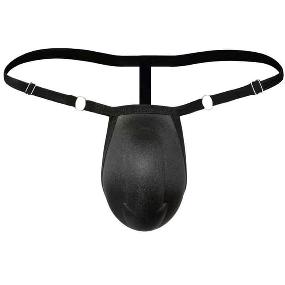 Men's Bulge Enhancing Underwear Thong with Sponge Cup Swimwear Padded Panties Low Waist Adjustable Panties Briefs
