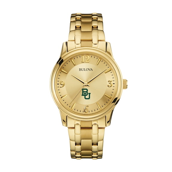 Men's Bulova Baylor Bears Gold-Tone Watch