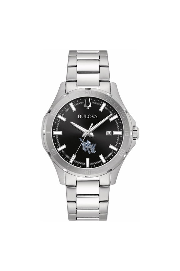 Men's Bulova Black Colorado School of Mines Orediggers Stainless Steel Classic Sport Watch