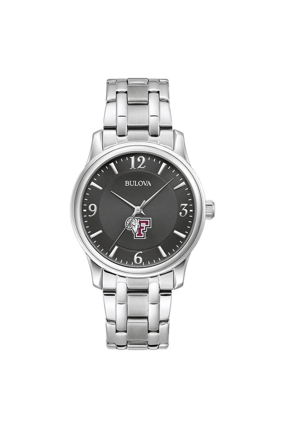 Men's Bulova Black Fordham Rams Stainless Steel Corporate Collection Watch
