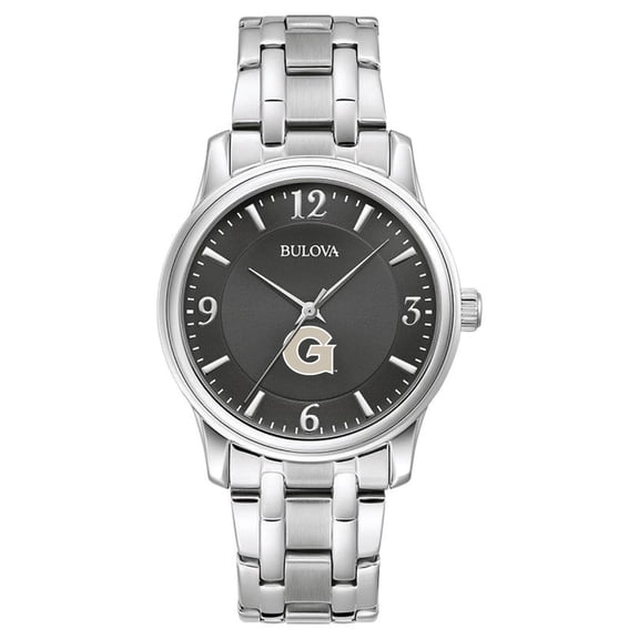 Men's Bulova Black Georgetown Hoyas Stainless Steel Corporate Collection Watch