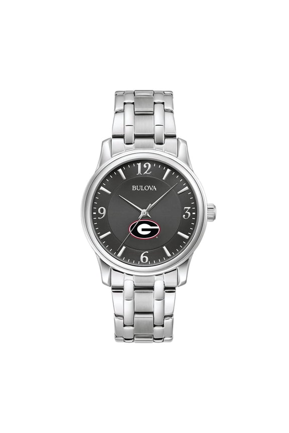 Men's Bulova Black Georgia Bulldogs Stainless Steel Corporate Collection Watch