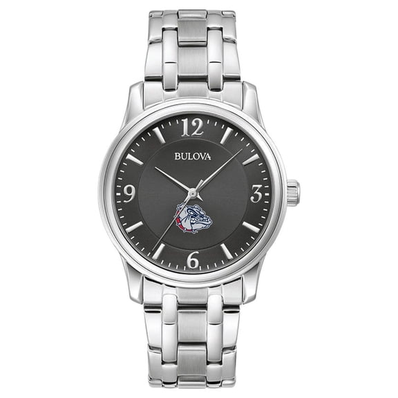 Men's Bulova Black Gonzaga Bulldogs Stainless Steel Corporate Collection Watch