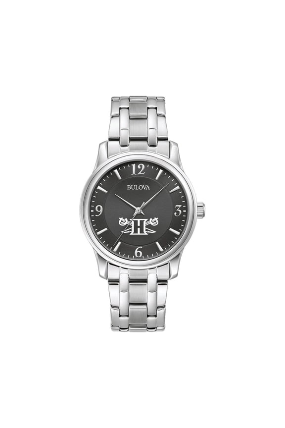 Men's Bulova Black Hampton Pirates Stainless Steel Corporate Collection Watch