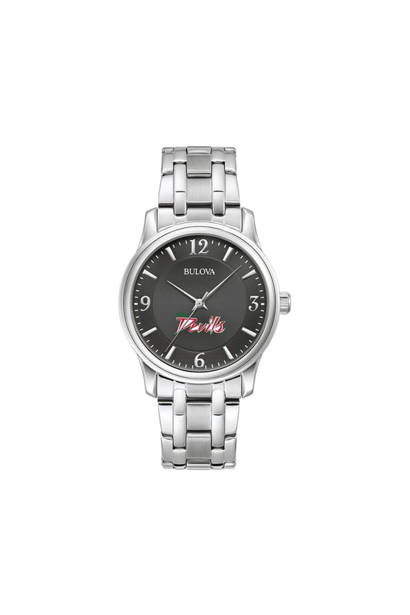 Men's Bulova Black Mississippi Valley State Delta Devils Stainless Steel Corporate Collection Watch