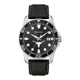 thumbnail image 1 of Men's Bulova Black Texas Longhorns Corporate Collection Leather Strap Watch, 1 of 1