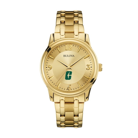 Men's Bulova Charlotte 49ers Gold-Tone Watch