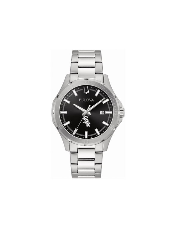 Men's Bulova Chicago White Sox Stainless Steel Classic Sport Watch