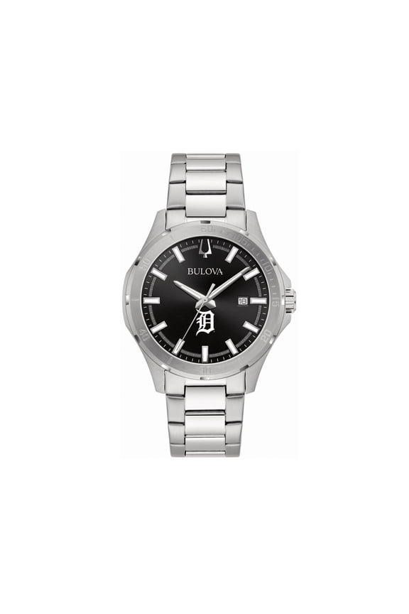 Men's Bulova Detroit Tigers Stainless Steel Classic Sport Watch