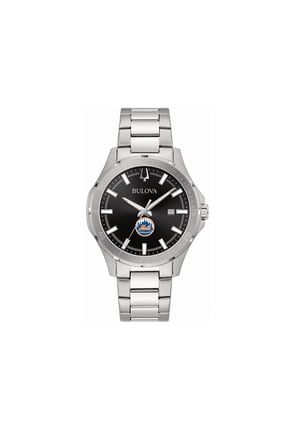 Men's Bulova New York Mets Stainless Steel Classic Sport Watch