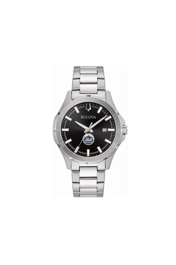 Men's Bulova New York Mets Stainless Steel Classic Sport Watch