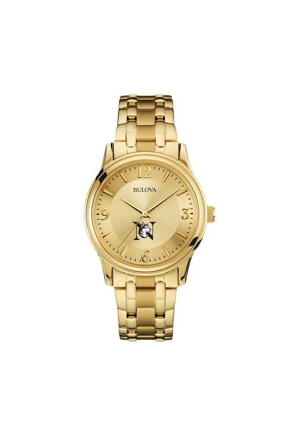 Men's Bulova Northeastern Huskies Gold-Tone Watch