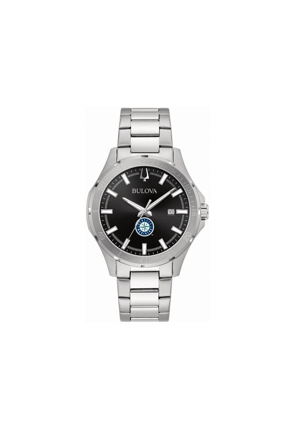 Men's Bulova Seattle Mariners Stainless Steel Classic Sport Watch