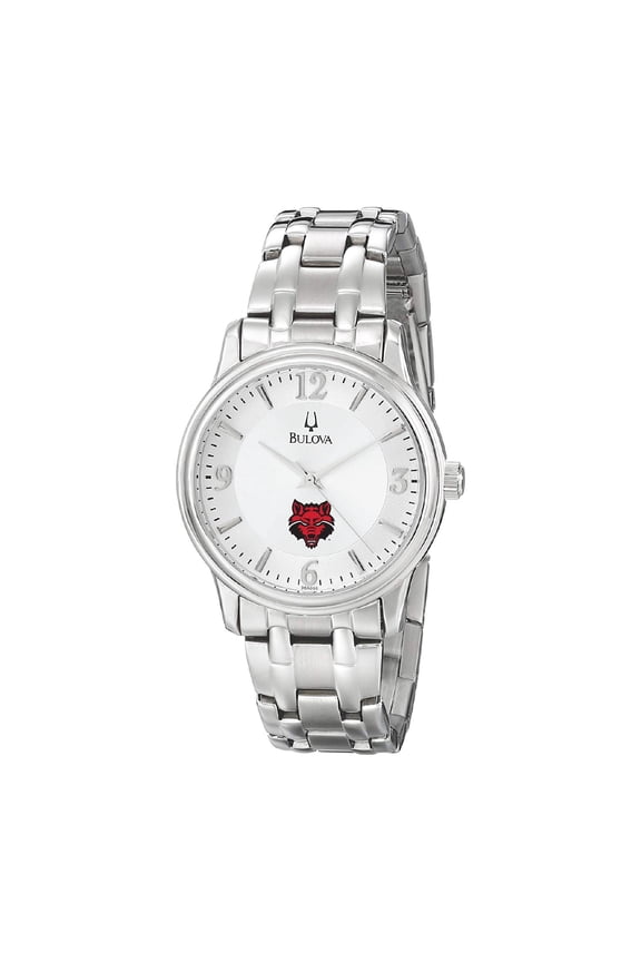 Men's Bulova Silver Arkansas State Red Wolves