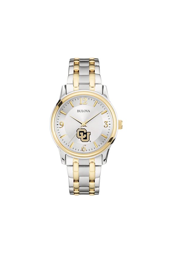 Men's Bulova Silver CU Denver Lynx Classic Two-Tone Round Watch