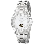 Men's Bulova Silver Emporia State Hornets Stainless Steel Quartz Watch