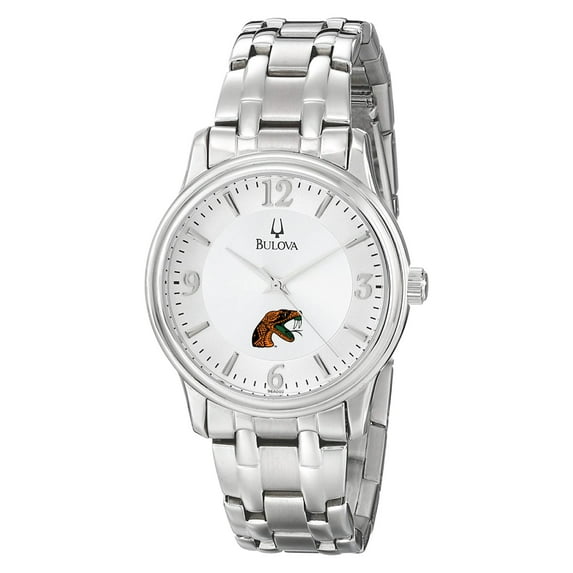 Men's Bulova Silver Florida A&M Rattlers Stainless Steel Quartz Watch