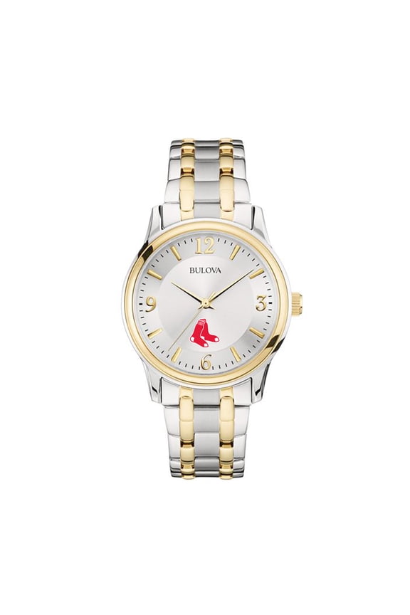 Men's Bulova Silver/Gold Boston Red Sox Two-Tone Watch