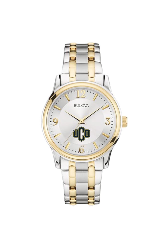 Men's Bulova Silver/Gold Central Oklahoma Bronchos Two-Tone Stainless Steel Watch