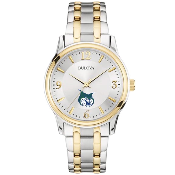 Men's Bulova  Silver/Gold Georgia College Bobcats Two-Tone Stainless Steel Watch