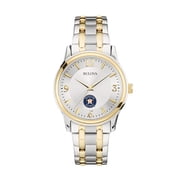 Men's Bulova Silver/Gold Houston Astros Two-Tone Watch