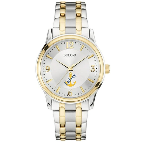 Men's Bulova Silver/Gold Lake Superior State Lakers Two-Tone Stainless Steel Watch