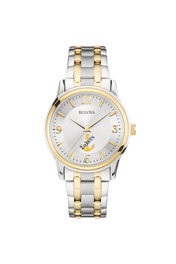Men's Bulova Silver/Gold Lake Superior State Lakers Two-Tone Stainless Steel Watch