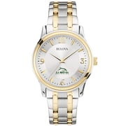Mens Bulova Silver/Gold Le Moyne Dolphins Two-Tone Stainless Steel Watch