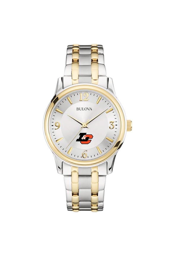 Men's Bulova Silver/Gold Lewis & Clark College Pioneers Two-Tone Stainless Steel Watch