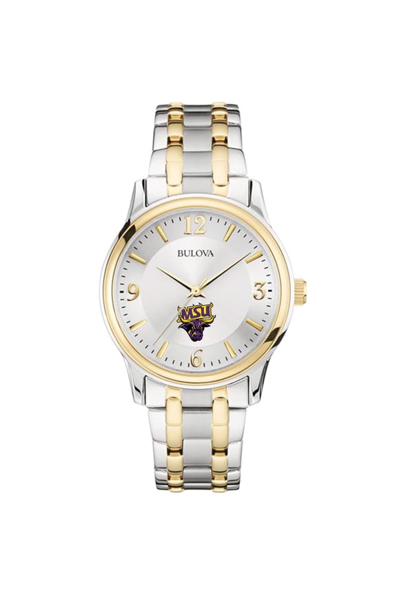 Men's Bulova Silver/Gold Minnesota State Mavericks Two-Tone Stainless Steel Watch