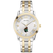Men's Bulova Silver/Gold Minot State Beavers Two-Tone Stainless Steel Watch