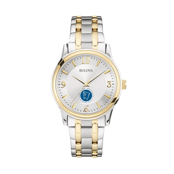 Men's Bulova  Silver/Gold Niagara Falls Culinary Institute Two-Tone Stainless Steel Watch
