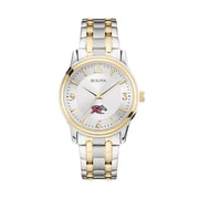 Mens Bulova Silver/Gold Rider Broncs Two-Tone Stainless Steel Watch