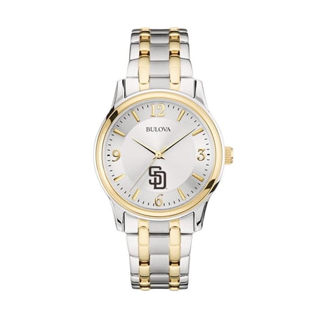 Men's Bulova Silver/Gold San Diego Padres Two-Tone Watch